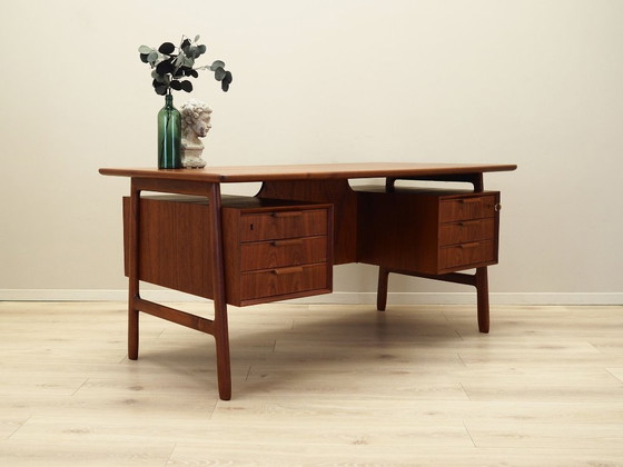 Image 1 of Teak desk, Danish design, 1970s, manufacturer: Omann Jun