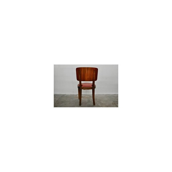 Image 1 of Set of 6 vintage Italian walnut dining chairs, 1930s