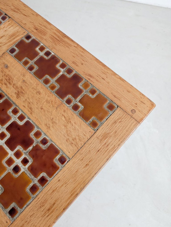 Image 1 of Tavolino brutalista in legno di olmo anni '70