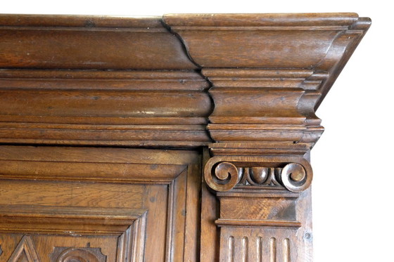 Image 1 of Armario alemán de dos puertas, siglo XVII, roble