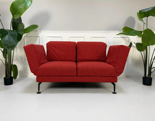 Brühl Moule Small Sofa Stoff Rot Ausstellungsstück
