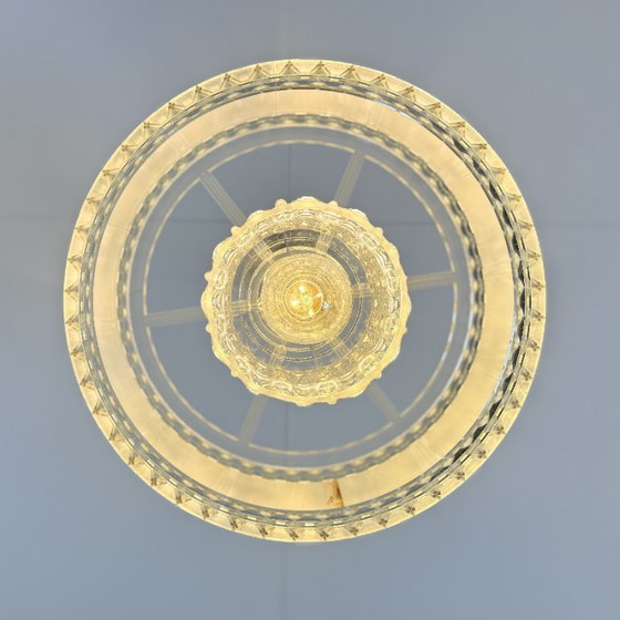 Image 1 of Lampada a sospensione vintage con anello marrone