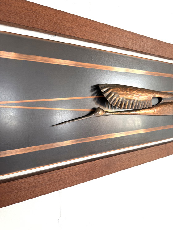 Image 1 of Pannello murale in rame fatto a mano vintage anni '70