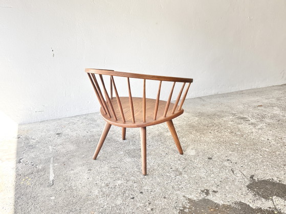 1950ies Arka Lounge Chair Designed by Yngve Ekström for Stolab, Sweden – Armchairs, Cotton, Wood (photo 8 of 12)