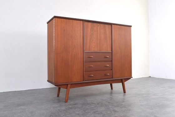 Image 1 of Credenza alta danese in teak di metà secolo, anni '60.