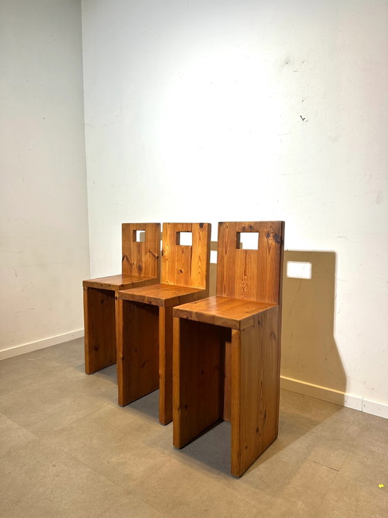 Set van 3 brutalistische barkrukken, jaren 70 (photo 6 of 8)