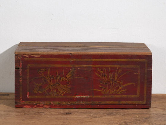 Antiker rot lackierter Koffer (ca. 1900) #40 – Aufbewahrungsschrank (photo 17 of 39)
