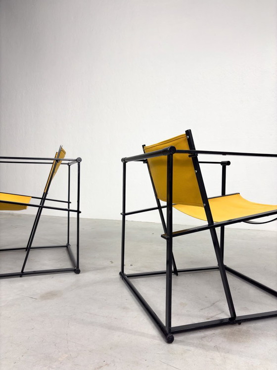 Set 'FM60' Armchairs by Radboud van Beekum for Pastoe – Canvas, Iron (photo 2 of 20)