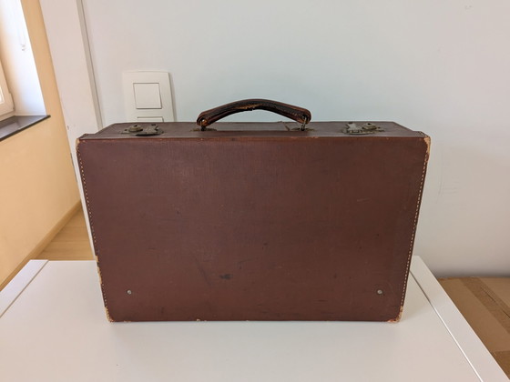 Valigia vintage, Borse da viaggio, Pelle, Metallo, Marrone (foto 2 di 5)