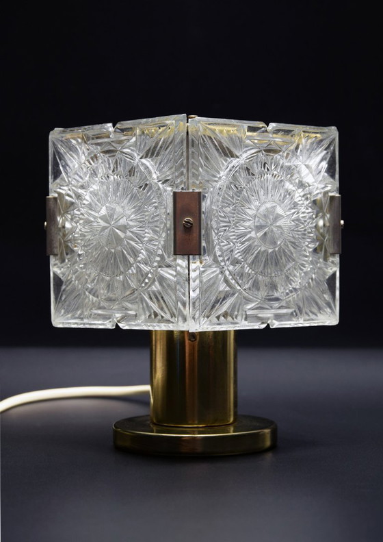 Image 1 of Lámpara de mesa de cristal, Jaroslav Beyvl Sr., década de 1970, Checoslovaquia