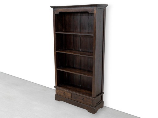 Dark Colonial Bookcase - Solid Wood