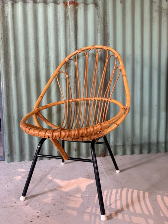 Poltrona in Rattan Rohé – Anni '60 – Poltrone, Metallo (photo 8 of 8)