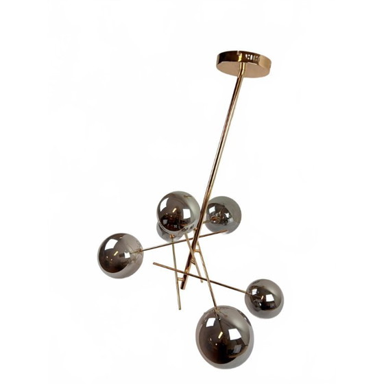 Image 1 of Lucide Design Hanglamp – Goud met Rookglas (6-lichts)