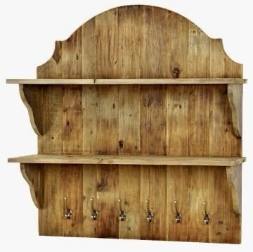 ÉTAGÈRE MURALE AVEC CROCHETS/ PORTE-ASSAISONNES