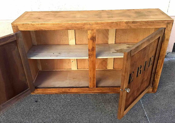 Buffet de comestibles de baja altura, años 40-50 – Aparadores, Glass, Wood (photo 9 of 10)