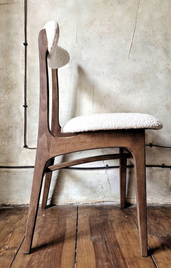 Image 1 of Chaise de salle à manger vintage polonaise style milieu du siècle, modèle 200-190, par R.Hałas PRL Designe