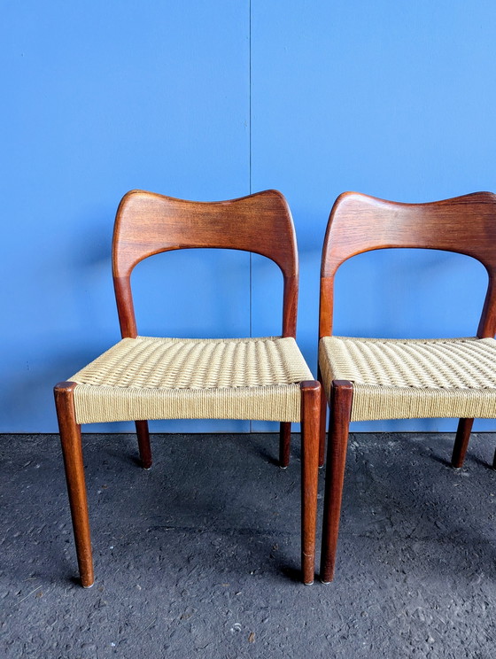 Image 1 of 4 sillas de mediados de siglo - Arne Hovmand Olsen para Mogens Kold