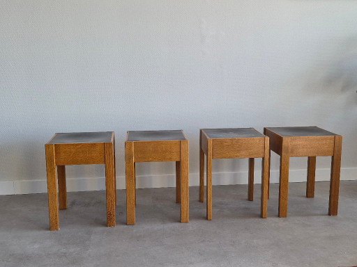 Original Berlage Museum Hocker – 6er Set – Gemeentemuseum Den Haag