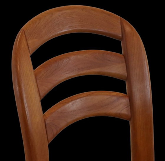 Image 1 of Set 4 Glostrup eetkamerstoelen stoelen massief teak Deens vintage