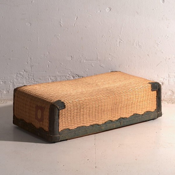 Antique kōri trunk in willow wicker – Japan, circa 1920. Set of two – Storage cabinet, Leather, Wood (photo 5 of 40)