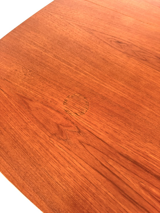 Vintage XL verlengbare Deense teakhouten eettafel ‘60 – Tavoli da pranzo, Wood (photo 14 of 15)