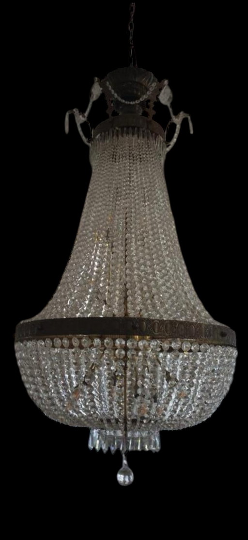 Monumental antique chandelier 170 x 90