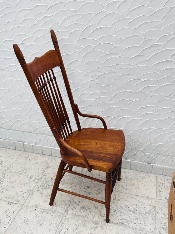 Image 1 of Vintage 1960s high chair in solid wood, country chic style
