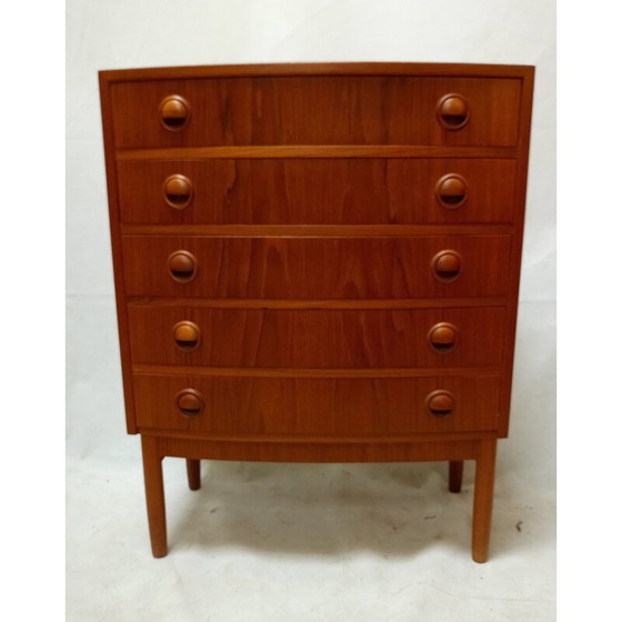 Image 1 of Vintage teak chest of drawers by Kai Kristiansen for Feldballes Mobelfabrik, 1960.