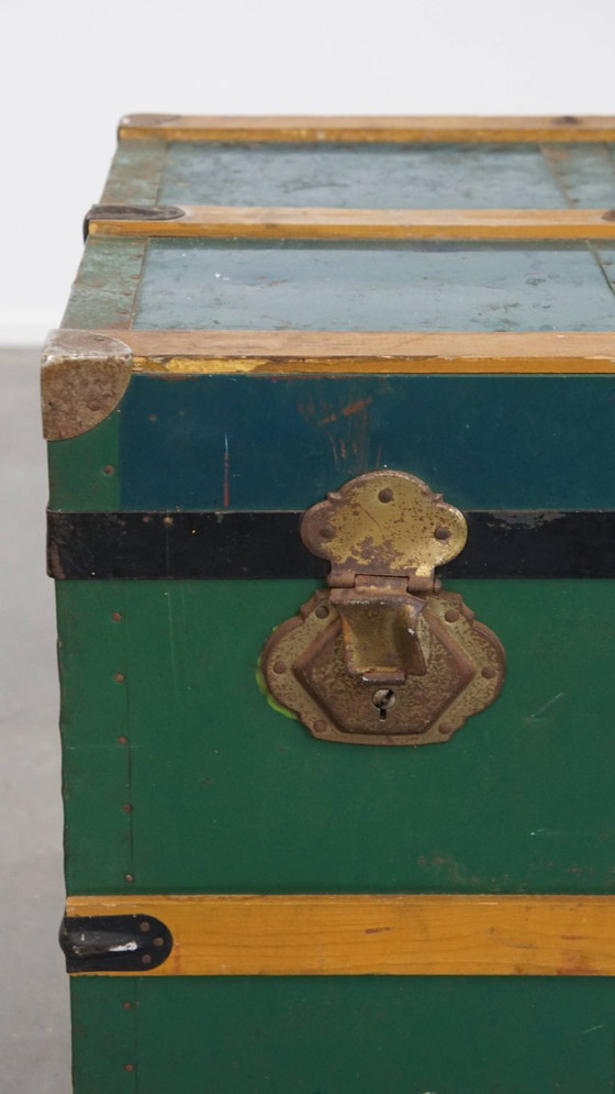Image 1 of Original antique travel chest / coffee table from the early 1900s with handles