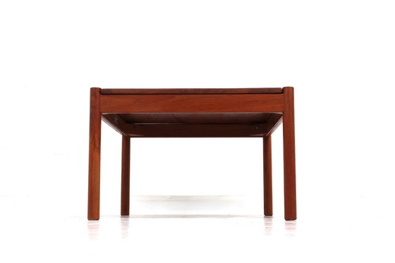 Image 1 of As New! Magnus Olesen Danish Mid - Century Teak Coffee Table / Coffee Table, Vintage Side Table with Reversible Top, 1970s