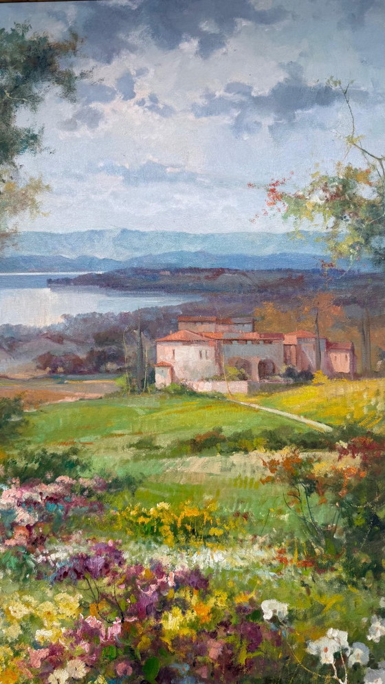 Image 1 of Oil on canvas (A.Raffandre 1995) like new 1.35cm x 65cm