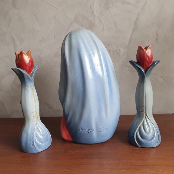 Image 1 of Zeldzaam Art Deco Mariabeeld Van Arnova Uit De Jaren 40