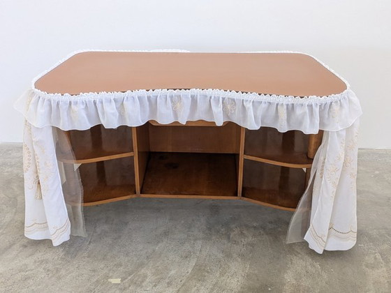 Image 1 of Mobile vintage a forma di fagiolo - Legno, tessuto, vetro