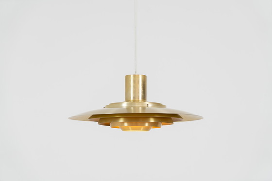 Image 1 of Early “P376” Brass Pendant Light by Jørgen Kastholm & Preben Fabricius for Nordisk Solar (Denmark, 1960s)