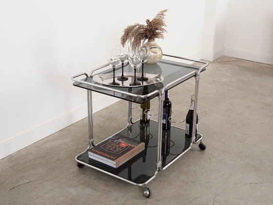 Image 1 of Glazen barkast op wielen, Italiaans design, jaren 70, gemaakt in Italië