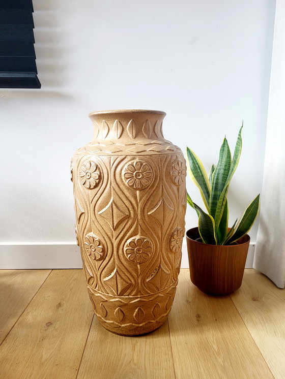 Image 1 of Vintage Floor Vase XXL, Ceramic, Bay, Numbered 76/50, West Germany