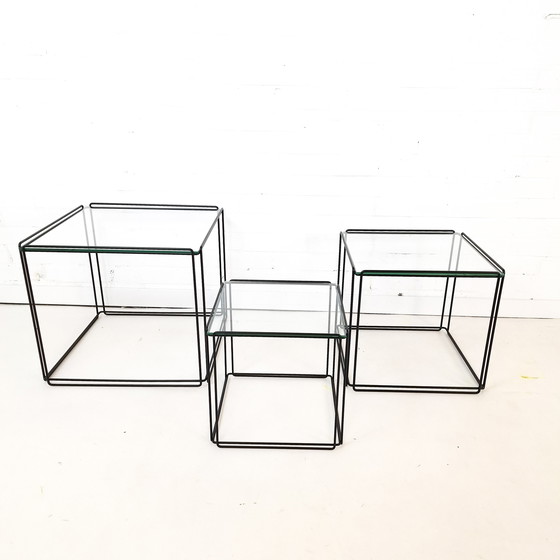 Image 1 of Casetta nido vintage Isocele Max Sauze, anni '70, nera con vetro