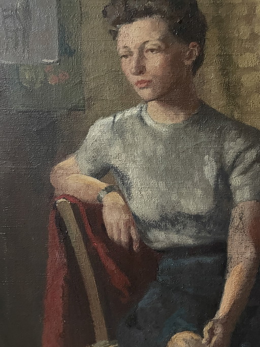 Piet Volckaert Lady On Chair