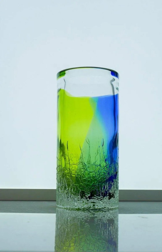Image 1 of Vase Unik en verre d'art scandinave par Göran Wärff Kosta pour Kosta Boda, Suède, 1980
