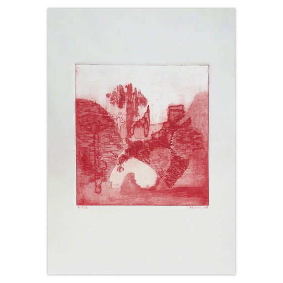 Monique Pehem (Breton-Prouté) Gravure Signée Eclats 2008 – Lithographies et sérigraphies, Paper (photo 5 of 5)