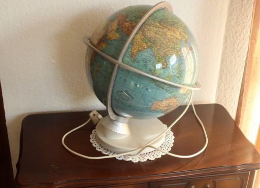 COLUMBUS Earth globe DUPLEX with light and day/night side Vintage