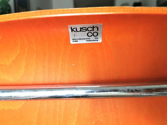 Image 1 of Set di 3 sedie KUSCH CO verde 3 arancione 1 giallo