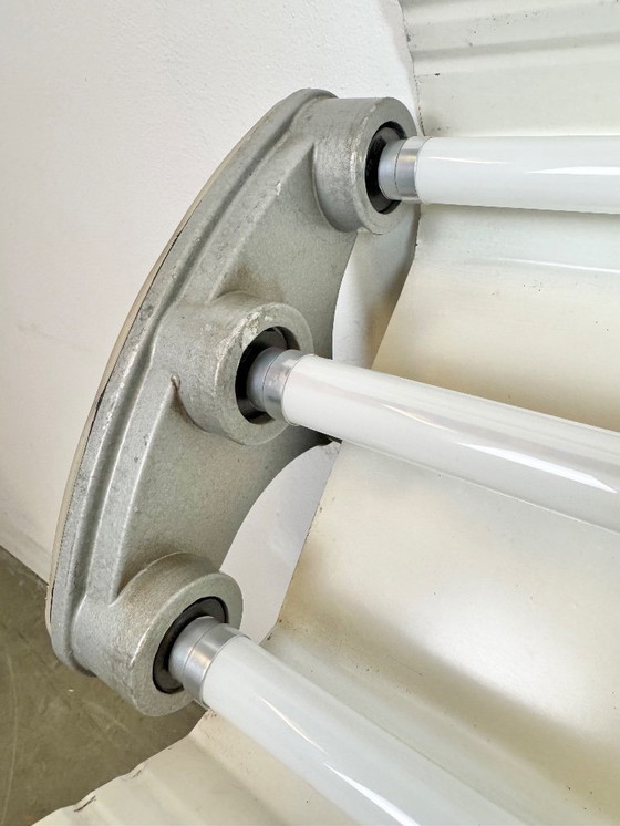 Image 1 of Lampadario industriale grigio a sospensione di Polam Gdansk, anni '70