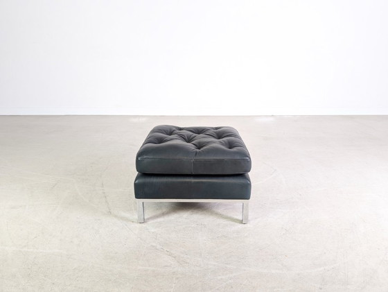 Image 1 of Original Ottoman de Sede DS-0040 Leather Design Footstool Black