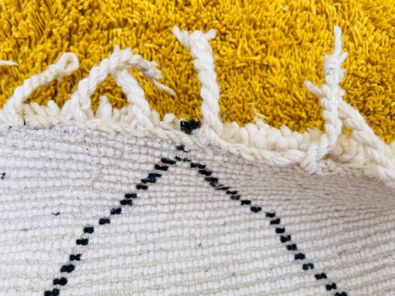 Image 1 of Round Beni ourain rug 1.5X1.5m - New Berber design Hand-Knotted Moroccan wool rug - berber carpet - FREE SHIPPING