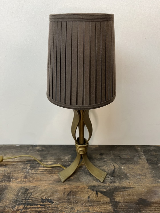 Image 1 of Vintage Metalen Brutalist Tafellamp