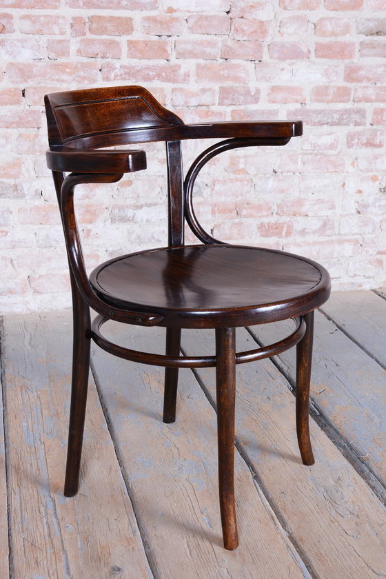 Gerestaureerde art-deco stoel, beukenhout, herleefd Pools, Tsjechisch, jaren 1920 – Fauteuils, Wood (photo 10 of 13)