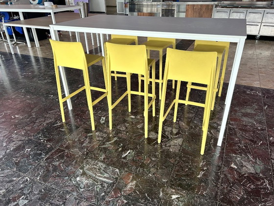 Image 1 of Party: Pedrali Volt Yellow Bar Stools – Design Archivolto