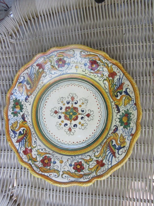 Antique ? Small Deruta Italy Ceramic Plate Diameter 21 Cm Raffaellesco Pattern – decoratieve objecten (photo 2 of 7)