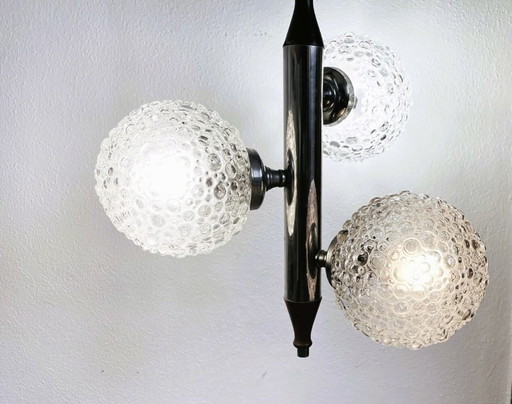 Mid Century Modern cascading chandelier with 3 lights, 1960s